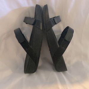 Fitflop adjustable sandals. Size 11. Black